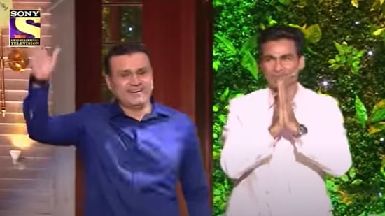 Virender Sehwag and Mohammad Kaif on The Kapil Sharma Show.