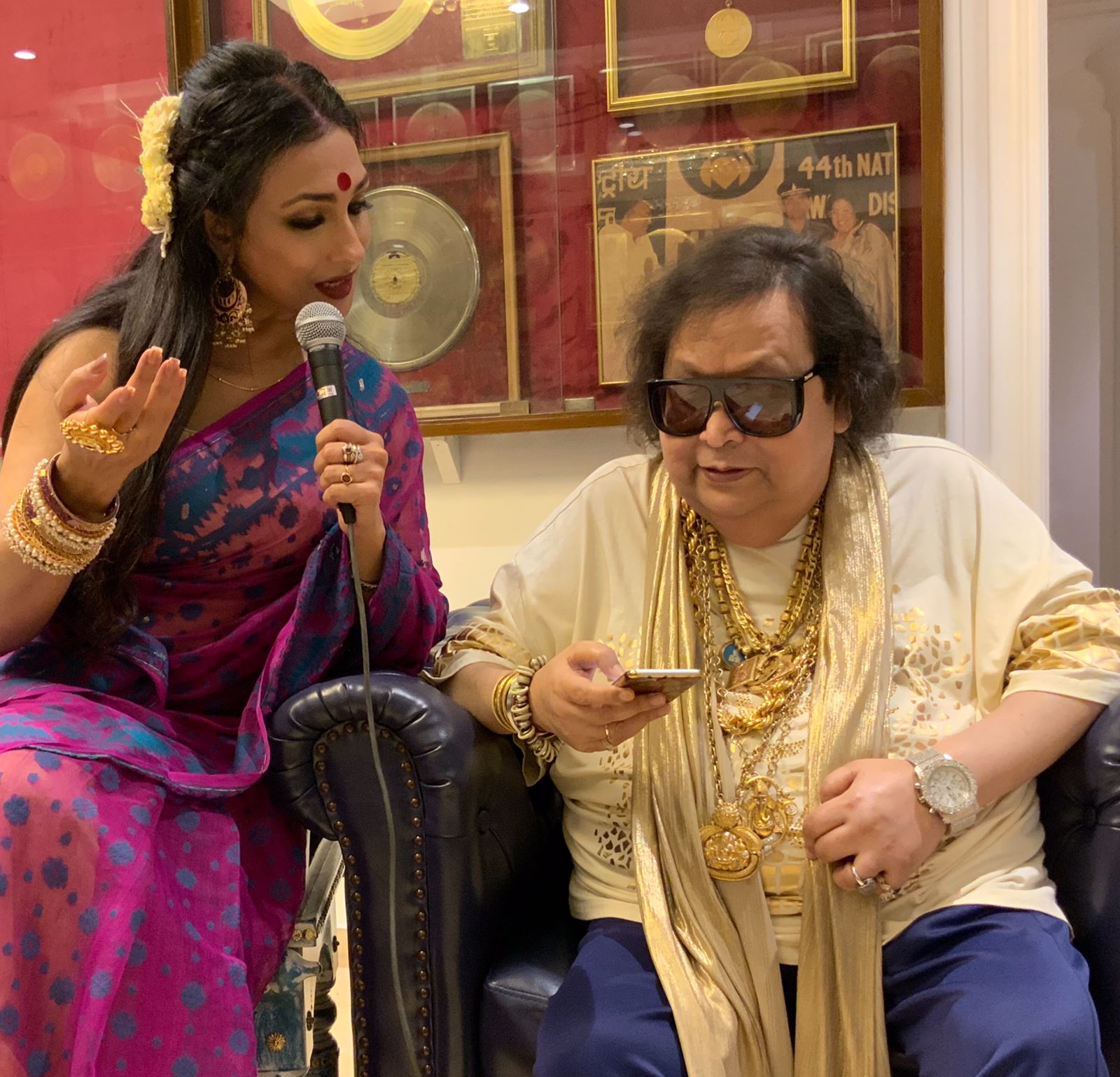 Bappi Lahiri with Rituparna Sengupta Bappi Lahiri with Rituparna Sengupta