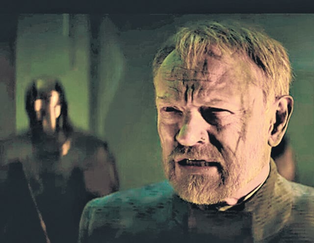 Jared Harris plays Hari Seldon, the psychohistorian who foresees the downfall of the Galactic Empire and maps a future course of action that will seek to control historical events in order to protect and promote the best elements of the failing civilisation. (Apple TV)