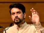 Information and broadcasting minister Anurag Thakur in Ladakh.(ANI Photo) Information and broadcasting minister Anurag Thakur in Ladakh.(ANI Photo)