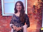 Juhi Chawla on the sets of Zee Comedy Show.