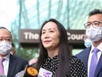Huawei Technologies Chief Financial Officer Meng Wanzhou speaks to media outside the BC Supreme Court following a hearing about her release in Vancouver, British Columbia, Canada.