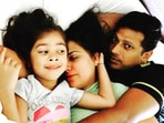 Lara Dutta and Mahesh Bhupathi with their daughter Saira. Lara Dutta and Mahesh Bhupathi with their daughter Saira.