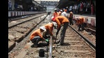 During the block, construction work of the fifth and sixth railway lines between Diva and Thane railway stations will be undertaken by the Central Railway. (HT File) During the block, construction work of the fifth and sixth railway lines between Diva and Thane railway stations will be undertaken by the Central Railway. (HT File)