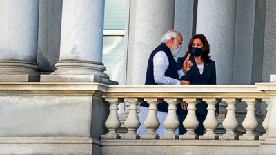 PM Modi on September 23 praised Kamala Harris as a "source of inspiration" while extending an invitation to her to visit India. (MINT_PRINT) PM Modi on September 23 praised Kamala Harris as a "source of inspiration" while extending an invitation to her to visit India. (MINT_PRINT)
