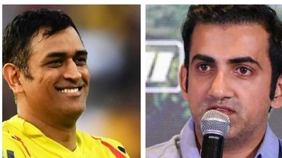 MS Dhoni and Gautam Gambhir collage. (File)