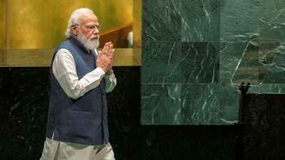 Prime Minister Narendra Modi at the 76th Session of the UN General Assembly in New York. REUTERS/Eduardo Munoz/Pool (REUTERS)