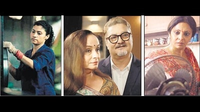 (Left to right) Konkona Sen Sharma is a gay Dalit woman in the masterful Geeli Pucchi. Soni Razdan and Vinay Pathak in the unin-spiring Kaali Peeli Tales. Shefali Shah in Juice (2017), a film that still stands out for how keenly it understood the grammar of shorts. (Left to right) Konkona Sen Sharma is a gay Dalit woman in the masterful Geeli Pucchi. Soni Razdan and Vinay Pathak in the unin-spiring Kaali Peeli Tales. Shefali Shah in Juice (2017), a film that still stands out for how keenly it understood the grammar of shorts.
