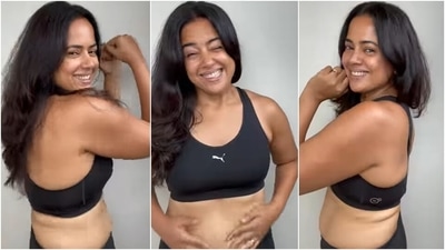 Sameera Reddy says loving every jiggle and curve of our body is best exercise, see unfiltered video (Instagram/@reddysameera) Sameera Reddy says loving every jiggle and curve of our body is best exercise, see unfiltered video (Instagram/@reddysameera)