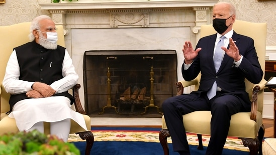 In his opening remarks, Joe Biden said that ties between India and the US are destined to be "stronger, closer, tighter" and that the ties between the US and India can help in solving "a lot of global challenges".(ANI)