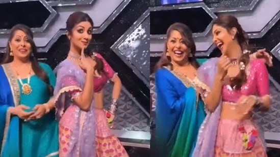 Geeta Kapoor Xxx - Shilpa Shetty bursts into laughs as she dances to Manike Mage Hithe with Geeta  Kapur, watch | Bollywood - Hindustan Times