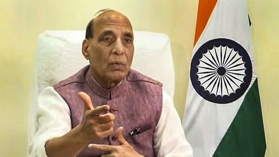 “The turmoil caused in the region has been brought about by aggressive designs and the active support to non-state players, by irresponsible states,” Union defence minister Rajnath Singh said.(PTI File Photo) “The turmoil caused in the region has been brought about by aggressive designs and the active support to non-state players, by irresponsible states,” Union defence minister Rajnath Singh said.(PTI File Photo)