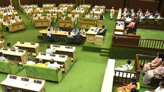 The bill was passed in the Rajasthan Assembly amid a walkout by Opposition MLAs.(Prabhakar Shama / HT Photo) The bill was passed in the Rajasthan Assembly amid a walkout by Opposition MLAs.(Prabhakar Shama / HT Photo)