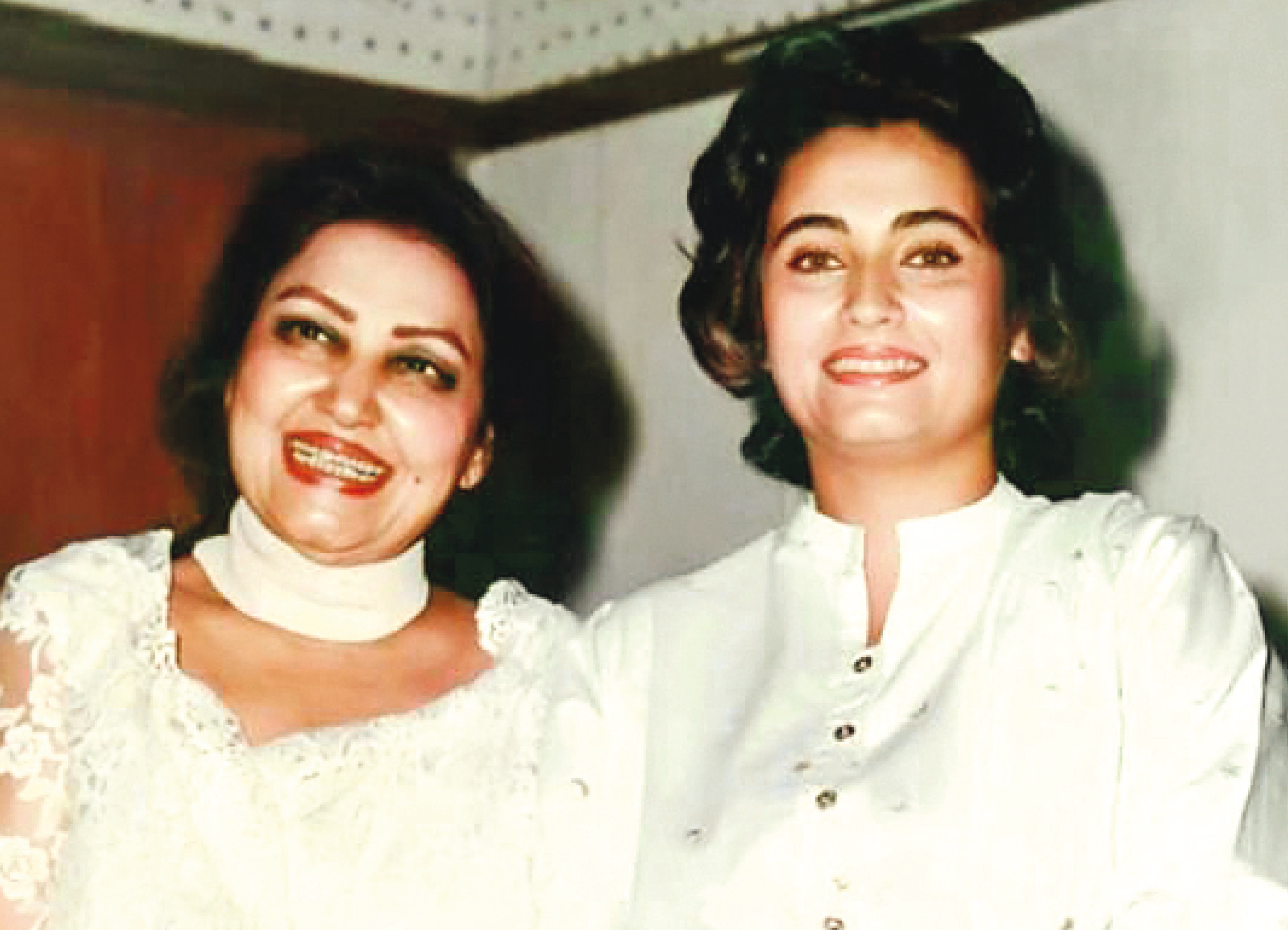 Sallma with her idol, Noor Jehan, whom she met back then