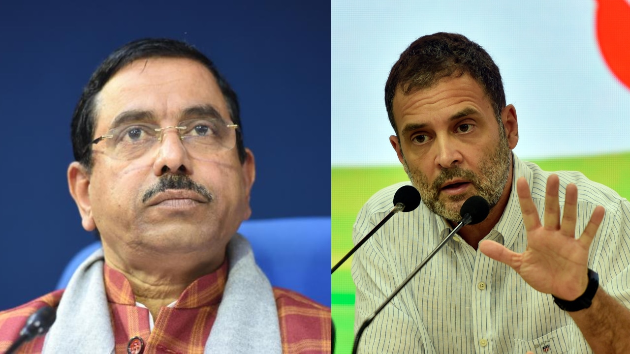 Union minister Prahlad Joshi and Congress leader Rahul Gandhi. (File Photo) Union minister Prahlad Joshi and Congress leader Rahul Gandhi. (File Photo)