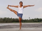 Ankita Konwar aces Utthita Hasta Padangusthasana with ease and we are inspired(Instagram/ankita_earthy) Ankita Konwar aces Utthita Hasta Padangusthasana with ease and we are inspired(Instagram/ankita_earthy)
