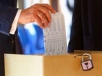 Christian Democratic Union (CDU) leader and top candidate for chancellor Armin Laschet casts his vote in the general elections, in Aachen, Germany.