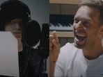 BTS member Jungkook and Coldplay's Chris Martin in Coldplay X BTS Inside My Universe Documentary. BTS member Jungkook and Coldplay's Chris Martin in Coldplay X BTS Inside My Universe Documentary.
