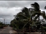 Strong winds and heavy rainfall have been witnessed in Srikakulam district of Andhra Pradesh as Cyclone Gulab landfall continues. (Screengrab from video by ANI) Strong winds and heavy rainfall have been witnessed in Srikakulam district of Andhra Pradesh as Cyclone Gulab landfall continues. (Screengrab from video by ANI)