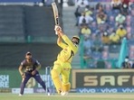 CSK's Ravindra Jadeja plays a shot during IPL 2021 match no 38 in Abu Dhabi(iplt20.com)