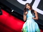 Priyanka Chopra speaks to the audience at the Global Citizen Live concert.(Vianney Le Caer/Invision/AP) Priyanka Chopra speaks to the audience at the Global Citizen Live concert.(Vianney Le Caer/Invision/AP)
