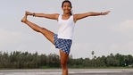 Ankita Konwar aces Utthita Hasta Padangusthasana with ease and we are inspired(Instagram/ankita_earthy) Ankita Konwar aces Utthita Hasta Padangusthasana with ease and we are inspired(Instagram/ankita_earthy)