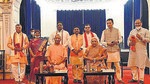 The seven new ministers with Uttar Pradesh chief minister Yogi Adityanath and governor Anandiben Patel in Lucknow on Sunday. (Deepak Gupta/HT) The seven new ministers with Uttar Pradesh chief minister Yogi Adityanath and governor Anandiben Patel in Lucknow on Sunday. (Deepak Gupta/HT)