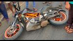 The biker the teen was riding on Palghar mishap. The biker the teen was riding on Palghar mishap.
