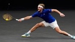 Stefanos Tsitsipas sizzles as Team Europe close in on Laver Cup triumph(AP) Stefanos Tsitsipas sizzles as Team Europe close in on Laver Cup triumph(AP)