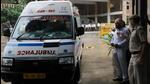 An ambulance carries the body of Jitender Maan alias Gogi from Rohini district court complex. Gogi was shot dead inside a courtroom by two assailants belonging allegedly to the Tillu Tajpuriya. Both Gogi and Tajpuriya were among Delhi most notorious criminal ganglords. (ANI photo) An ambulance carries the body of Jitender Maan alias Gogi from Rohini district court complex. Gogi was shot dead inside a courtroom by two assailants belonging allegedly to the Tillu Tajpuriya. Both Gogi and Tajpuriya were among Delhi most notorious criminal ganglords. (ANI photo)