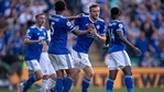 Jamie Vardy of Leicester City celebrates scoring his second goal. (Getty) Jamie Vardy of Leicester City celebrates scoring his second goal. (Getty)