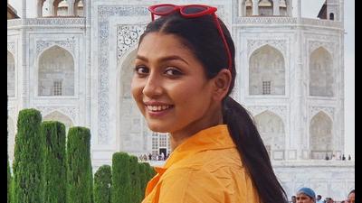 Riya Bhattacharje in front of Taj Mahal during her visit to Agra (Sourced) Riya Bhattacharje in front of Taj Mahal during her visit to Agra (Sourced)