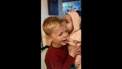 The image taken from the sweet video shows the siblings. (Instagram/@maycineeley)
