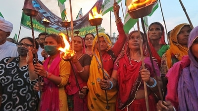 The Bharat Bandh has been called by Samyukt Kisan Morcha to mark a year of the Central government passing the three controversial farm laws (PTI) The Bharat Bandh has been called by Samyukt Kisan Morcha to mark a year of the Central government passing the three controversial farm laws (PTI)