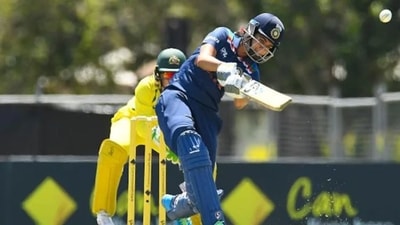 Yastika Bhatia in action. (BCCI)