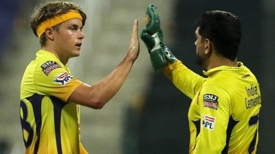 File photo of Sam Curran and MS Dhoni (FILE)