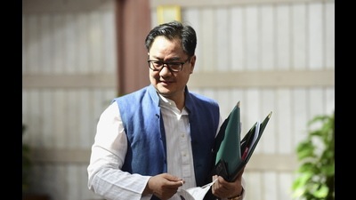 Union law minister Kiren Rijiju at NFSU said it was for the executive to “judiciously implement” a good judgment of the court of law. (PTI) Union law minister Kiren Rijiju at NFSU said it was for the executive to “judiciously implement” a good judgment of the court of law. (PTI)