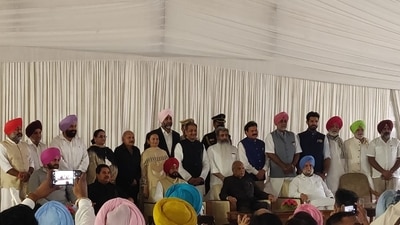 Punjab Cabinet expansion: Ministers of Charanjit Singh Channi government took oath on Sunday. (HT Photo) Punjab Cabinet expansion: Ministers of Charanjit Singh Channi government took oath on Sunday. (HT Photo)