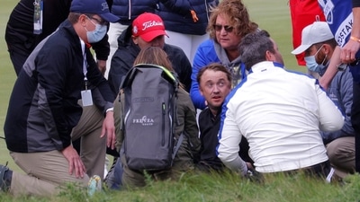 Tom Felton during the golf tournament.