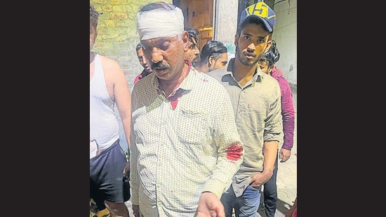 The Ludhiana police are scanning through CCTV footage to identify the three men who assaulted and robbed the elderly mill owner. (HT Photo)