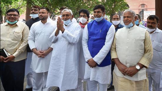 Bihar Chief Minister Nitish Kumar on Sunday reiterated his demand for a caste-based census and announced that he would soon discuss the issue with all political parties in the state. (PTI PHOTO.)