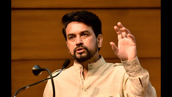 Union minister Anurag Thakur visited Kangan and inaugurated the 1.5km PMGSY road constructed at the cost of ₹136.67 lakh at Bonibagh Kangan connecting Bonibagh Bala habitation to the highway. (HT File)