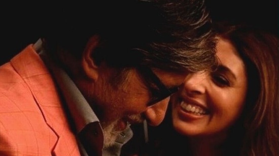 &nbsp;Amitabh Bachchan with his daughter Shweta Nanda.