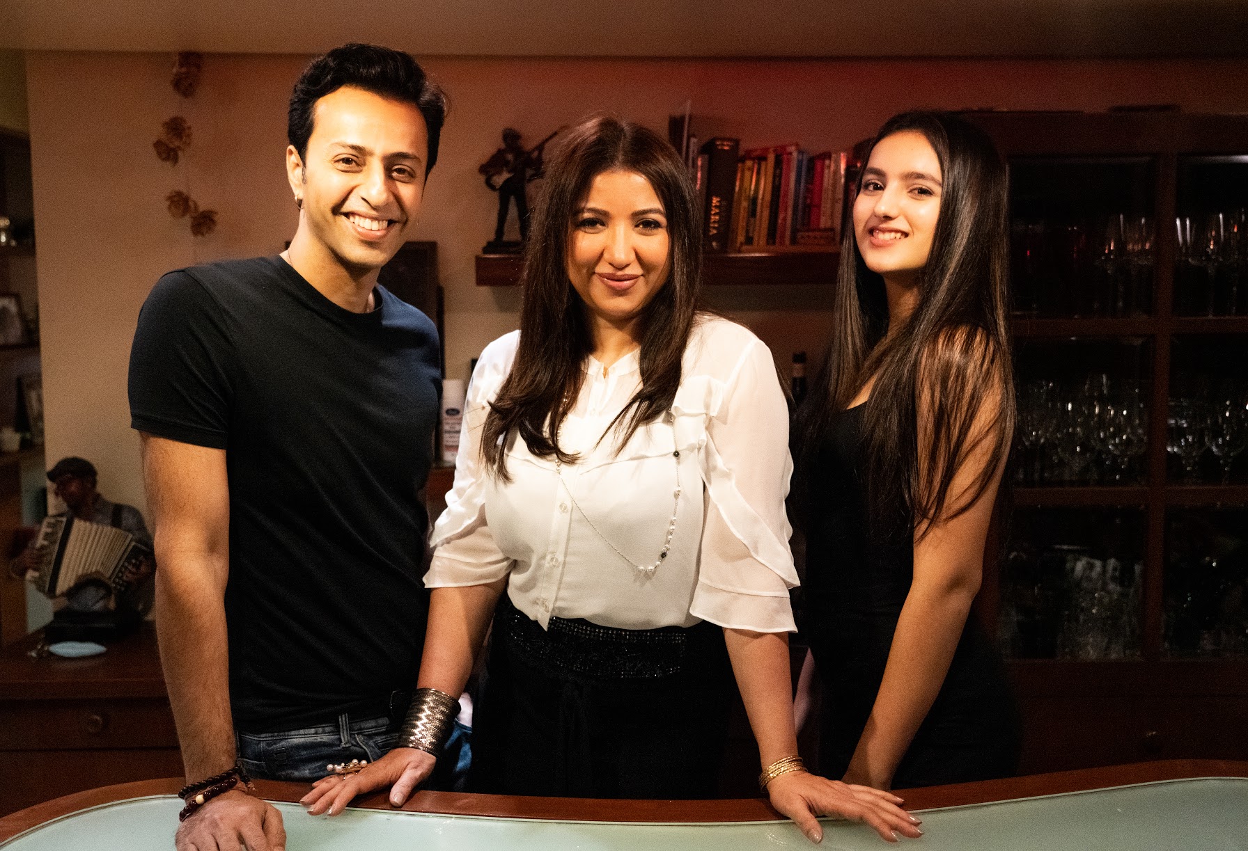 Salim and Jeanne Merchant with daughter Ayesha