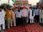Farmers blocked Delhi-Amritsar National Highway in Haryana (ANI)