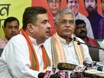 Suvendhu Adhikari address a press conference
