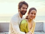Shahid Kapoor poses with his wife Mira Rajput. Shahid Kapoor poses with his wife Mira Rajput.