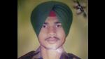 Kurukshetra jawan Gurjant Singh who was consigned to flames at his native village on Monday. (HT PHOTO) Kurukshetra jawan Gurjant Singh who was consigned to flames at his native village on Monday. (HT PHOTO)