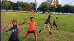 Young javelin throwers in action at Kaushambi in Uttar Pradesh on Monday. (HT Photo) Young javelin throwers in action at Kaushambi in Uttar Pradesh on Monday. (HT Photo)