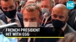 French President hit with an egg French President hit with an egg